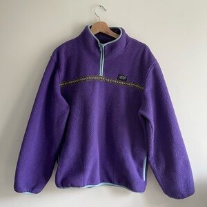 STUSSY SUMMIT HALF-ZIP PURPLE FLEECE